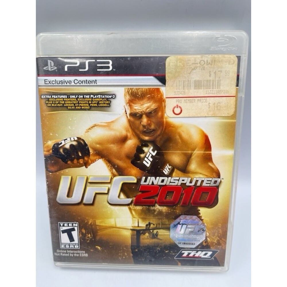UFC Undisputed 2010 PlayStation 3 PS3 Wrestling MMA Very Good Condition Complete